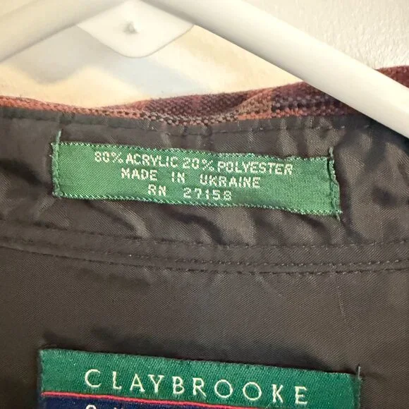 Claybrooke Outdoors Plaid Shirt - EUC - Picture 3 of 4
